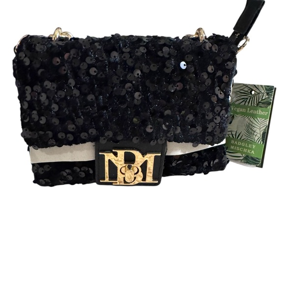 Badgley Mischka Handbags - Badgley Mischka Small Black Sequin Women's Bag NWT